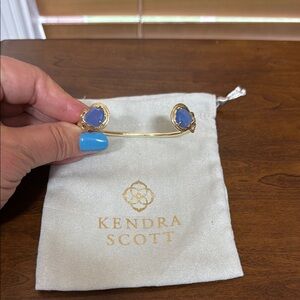 Kendra Scott Gold Bracelet with Blue Stones